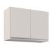 Armário Aéreo de Cozinha Lavanderia 02 Portas Eva Branco 80 cm - D'Rossi