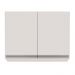 Armário Aéreo de Cozinha Lavanderia 02 Portas Eva Branco 80 cm - D'Rossi