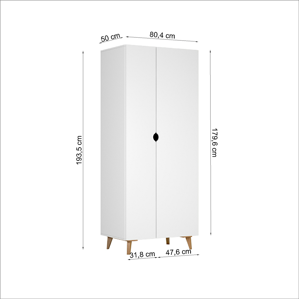 Armário Multiuso 02 Portas Puma Branco - D'Rossi