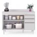 Balcão de Cozinha Lavanderia com Tampo 02 Gavetas Beth 120 cm - D'Rossi