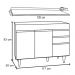 Balcão de Cozinha Lavanderia com Tampo 02 Gavetas Beth 120 cm - D'Rossi