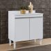 Balcão de Cozinha Lavanderia com Tampo 02 Portas Sara 80 cm - D'Rossi