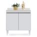 Balcão de Cozinha Lavanderia com Tampo 02 Portas Sara 80 cm - D'Rossi