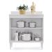 Balcão de Cozinha Lavanderia com Tampo 02 Portas Sara 80 cm - D'Rossi