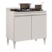 Balcão para Cooktop de Cozinha com Tampo 2 Portas Brenda 80,5 cm - D'Rossi