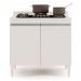 Balcão para Cooktop de Cozinha com Tampo 2 Portas Brenda 80,5 cm - D'Rossi