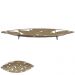 Bandeja Decorativa Dourado Antigo em Metal 63,5 x 23,5 x 5,5 cm D'Rossi
