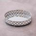 Bandeja Decorativa Redonda P em Metal Prata com Espelho 5x18 cm - D'Rossi