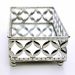 Bandeja Decorativa Retangular em Metal Prata com Espelho 5x18 cm - D'Rossi