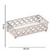 Bandeja Decorativa Retangular em Metal Prata com Espelho 5x18 cm - D'Rossi