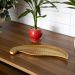Bandeja Decorativa de Madeira Folha Dourado 2x35x13 cm - D'Rossi