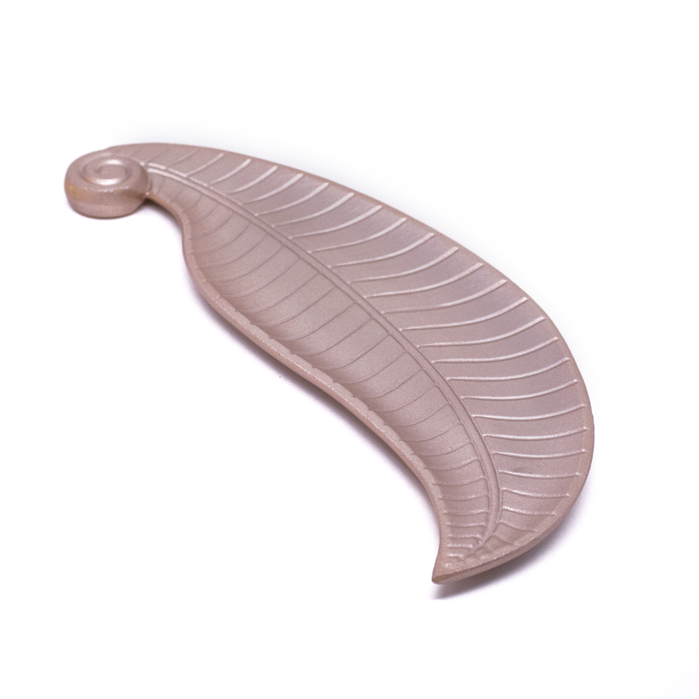 Bandeja Decorativa de Madeira Folha Rosê 2x35x13 cm - D'Rossi