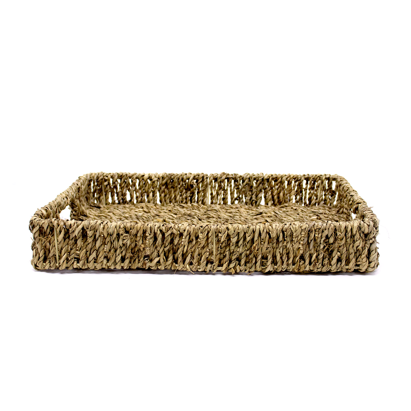 Bandeja Decorativa de Palha Retangular 6x36x38 cm - D'Rossi