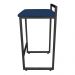 Banqueta Alta Lavínia Suede Azul Marinho Base Preto D'Rossi