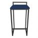 Banqueta Alta Lavínia Suede Azul Marinho Base Preto D'Rossi