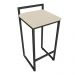 Banqueta Alta Lavínia Suede Base Preto D'Rossi