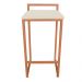 Banqueta Alta Lavínia Suede Bege Base Cobre D'Rossi