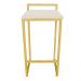 Banqueta Alta Lavínia Suede Bege Base Dourado D'Rossi