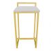 Banqueta Alta Lavínia Suede Cinza Base Dourado D'Rossi