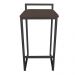 Banqueta Alta Lavínia Suede Marrom Base Preto D'Rossi