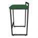 Banqueta Alta Lavínia Suede Verde Base Preto D'Rossi