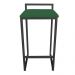 Banqueta Alta Lavínia Suede Verde Base Preto D'Rossi
