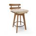 Banqueta Giratória Costela Suede Base Madeira MA70 - D'Rossi