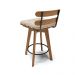 Banqueta Giratória Costela Suede Base Madeira MA70 - D'Rossi
