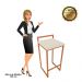 Banqueta Pietra Suede Base Cobre D'Rossi