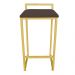 Banqueta Pietra Suede Marrom Base Dourado D'Rossi