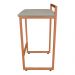 Banqueta Pietra Suede Marrom Rato Base Cobre D'Rossi