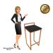 Banqueta Pietra Suede Preto Base Cobre D'Rossi