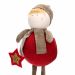 Boneco de Natal Menino em Pé Vermelho e Marrom 40 cm - D'Rossi