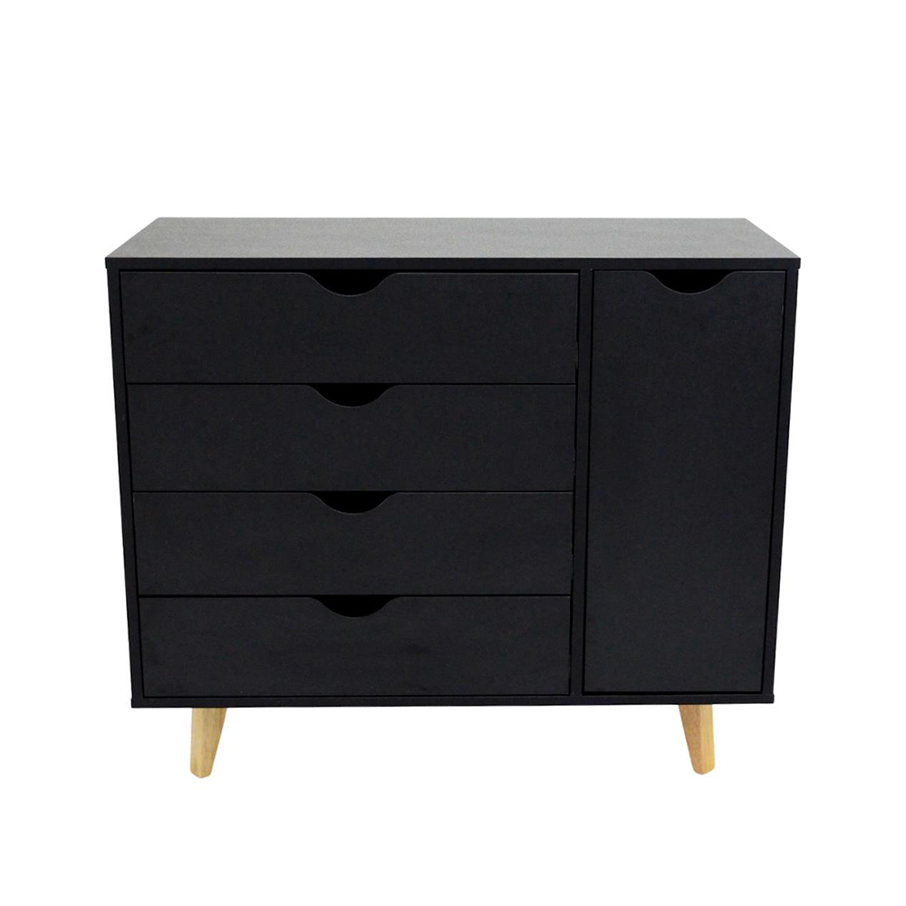 Cômoda Ipanema com 04 Gavetas Preto - D'Rossi