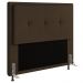 Cabeceira Ametista Para Cama Box Casal 140 cm Suede Marrom - D'Rossi