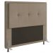 Cabeceira Ametista Para Cama Box King 195 cm Suede Bege - D'Rossi