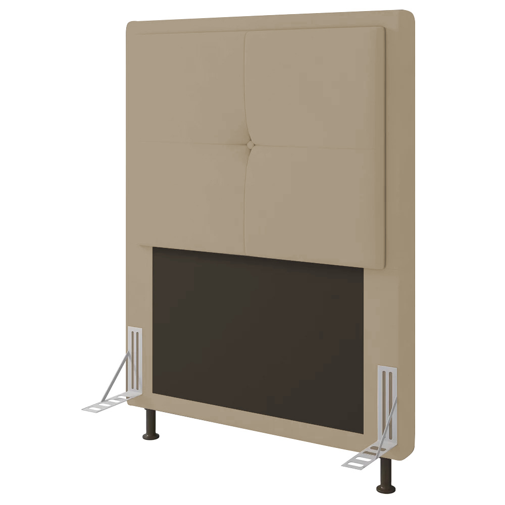 Cabeceira Ametista Para Cama Box Solteiro 90 cm Suede Bege - D'Rossi