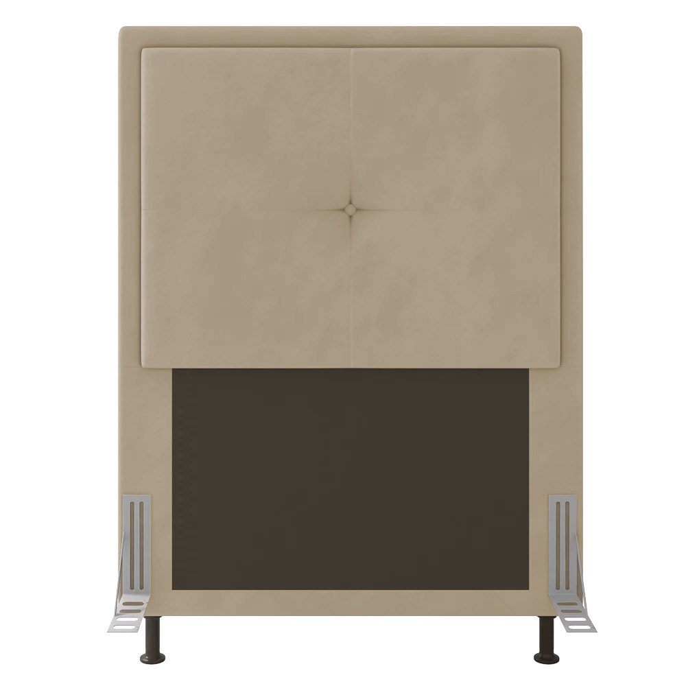 Cabeceira Ametista Para Cama Box Solteiro 90 cm Suede Bege - D'Rossi