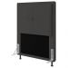 Cabeceira Ametista Para Cama Box Solteiro 90 cm Suede Grafite - D'Rossi