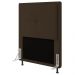 Cabeceira Ametista Para Cama Box Solteiro 90 cm Suede Marrom - D'Rossi