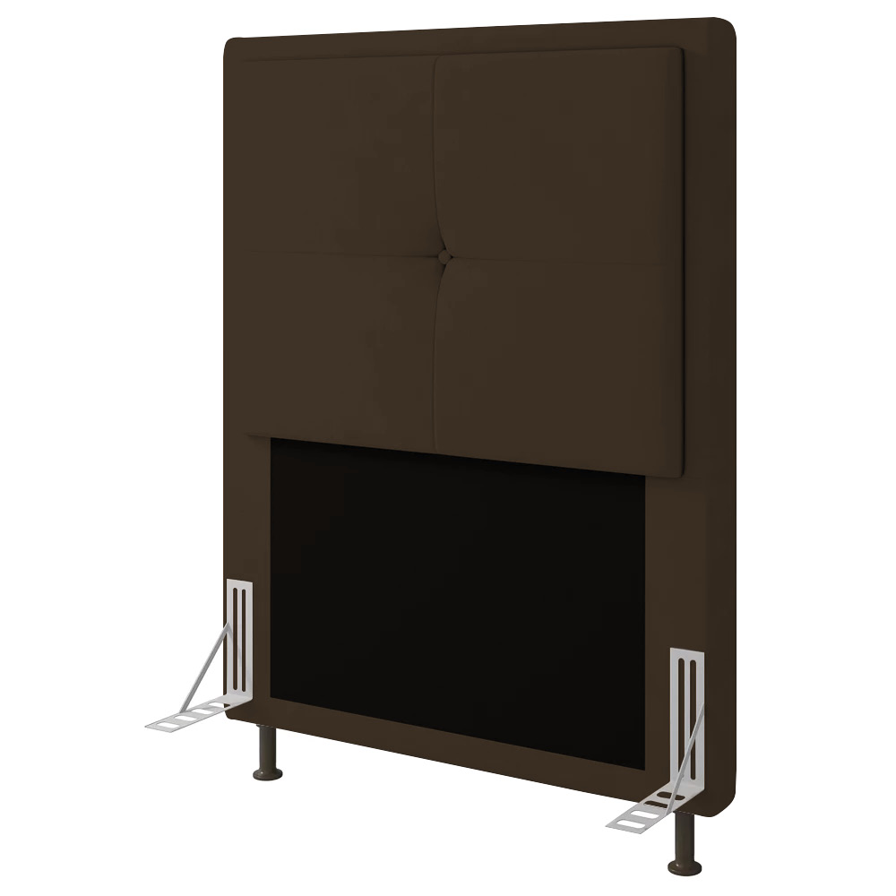 Cabeceira Ametista Para Cama Box Solteiro 90 cm Suede Marrom - D'Rossi