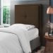 Cabeceira Ametista Para Cama Box Solteiro 90 cm Suede Marrom - D'Rossi