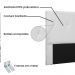 Cabeceira Aquilla Para Cama Box Casal 140 cm Corino Branco - D'Rossi