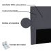 Cabeceira Aquilla Para Cama Box Casal 140 cm Suede Cinza - D'Rossi