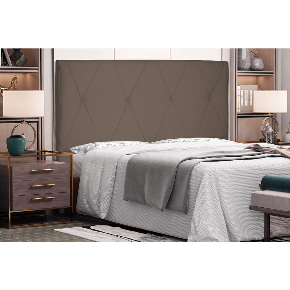 Cabeceira Aquilla Para Cama Box Solteiro 90 cm Suede Caramelo - D'Rossi