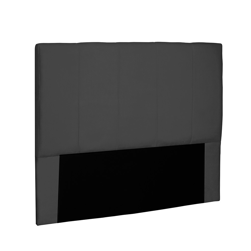 Cabeceira Arizona Para Cama Box Casal 140 cm Suede Preto - D'Rossi