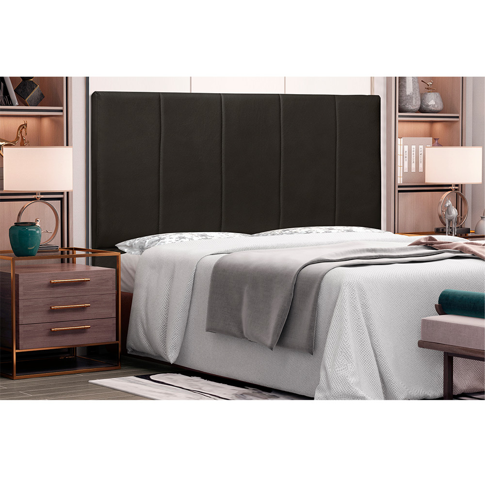 Cabeceira Arizona Para Cama Box Queen 160 cm Corino Marrom - D'Rossi