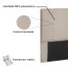 Cabeceira Arizona Para Cama Box Solteiro 90 cm Suede Bege - D'Rossi