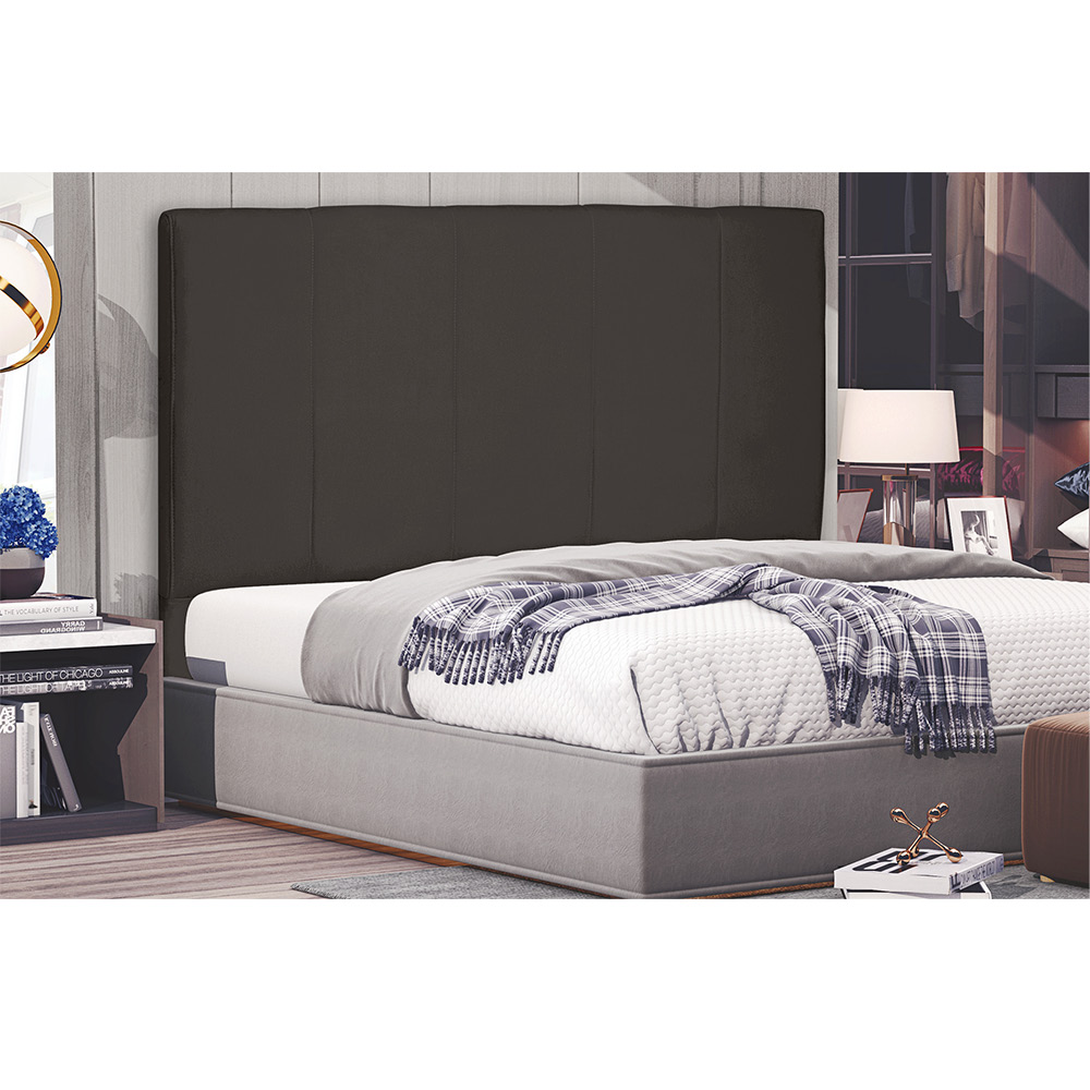 Cabeceira Arizona Para Cama Box Solteiro 90 cm Suede Café - D'Rossi