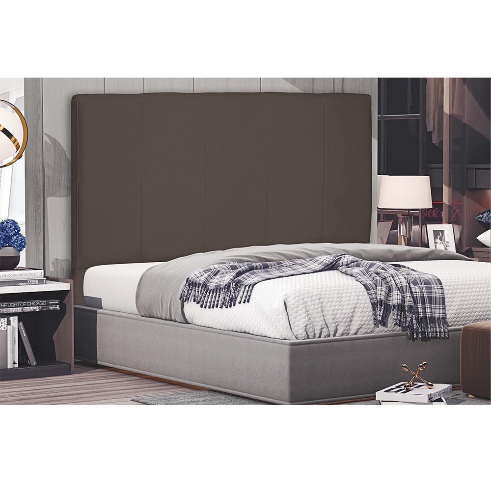 Cabeceira Arizona Para Cama Box Solteiro 90 cm Suede Caramelo - D'Rossi